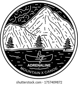 mountian simple design white and black landsacape