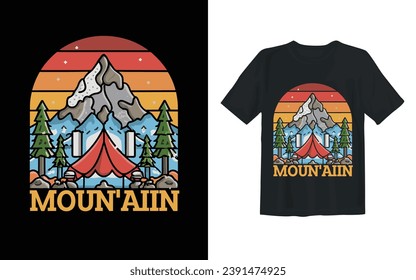 Mountian t shirt vector design