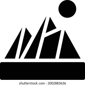 mountian with white backgound.symbol of nature.peak landscape.glyph flat icon.