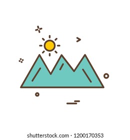 Mountians icon design vector