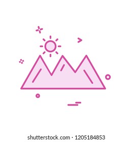Mountians icon design vector