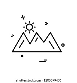 Mountians icon design vector