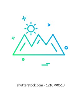 Mountians icon design vector