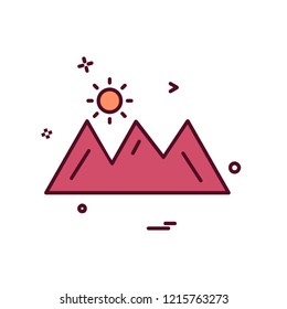 Mountians icon design vector