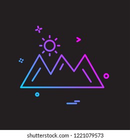 Mountians icon design vector