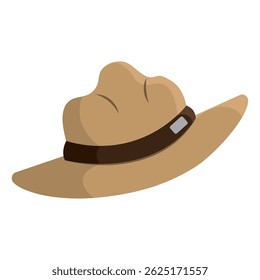 Mountie hat cartoon style Vector illustration