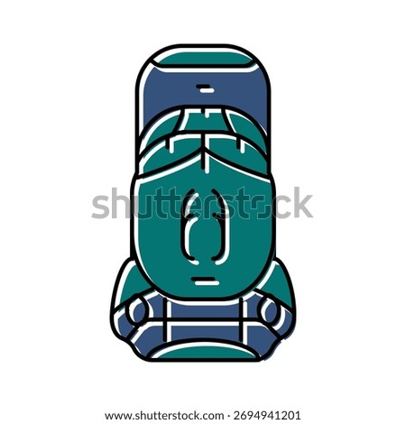 mountin hiking backpack color icon vector. mountin hiking backpack sign. isolated symbol illustration