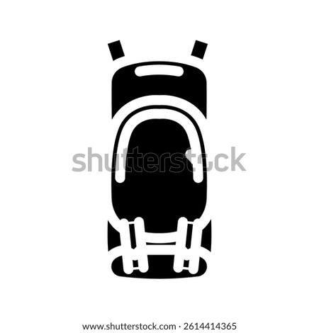 mountin hiking backpack glyph icon vector. mountin hiking backpack sign. isolated symbol illustration
