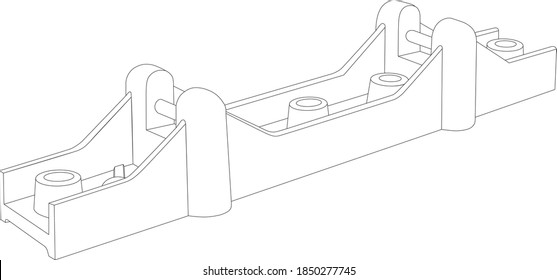 Mounting bracket for pike on a white background