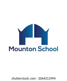 Plantilla de diseño del logotipo de la escuela de montaje