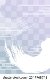 Mourning Brush Postcard Japanese Pattern Background