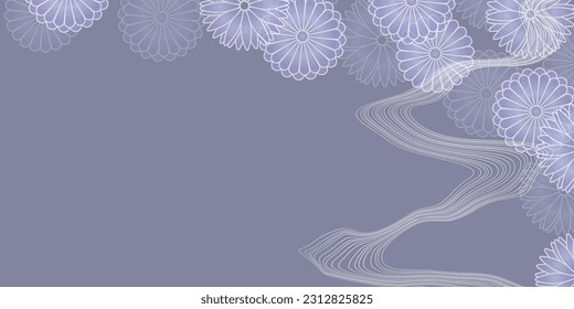 Mourning Chrysanthemum Japanese Pattern Background