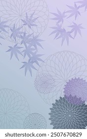 Trauer Chrysantheme japanisches Muster Postkarte Hintergrund