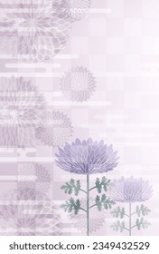 Trauernder Chrysanthemum, japanischer Musterhintergrund