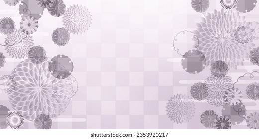 Trauernder Chrysanthemum, japanischer Musterhintergrund