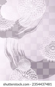 Mourning Chrysanthemum Postcard Japanese Pattern Background