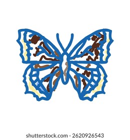 mourning cloak spring doodle icon sketch vector. mourning cloak spring sign. isolated symbol illustration
