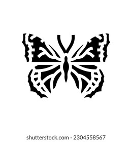mourning cloak spring glyph icon vector. mourning cloak spring sign. isolated symbol illustration