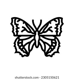 mourning cloak spring line icon vector. mourning cloak spring sign. isolated contour symbol black illustration