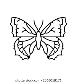 mourning cloak spring line icon vector. mourning cloak spring sign. isolated contour symbol black illustration