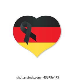 mourning icon with the flag of Germany