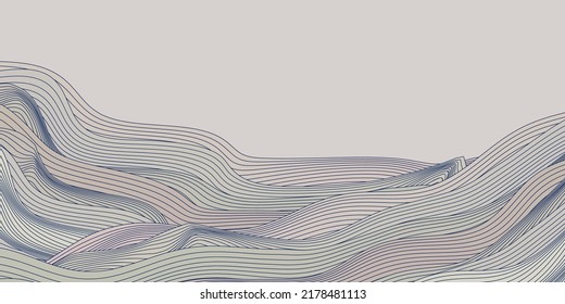 Mourning Japanese paper wave background