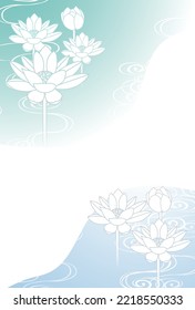 Mourning Japanese pattern lotus background