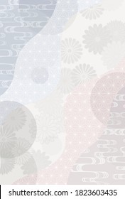 Trauerndes japanisches Muster, Postkartenhintergrund