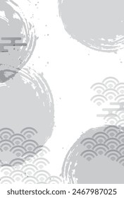 Mourning Japanese Pattern Postcard Background