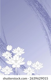 Mourning Lotus Japanese Pattern Background