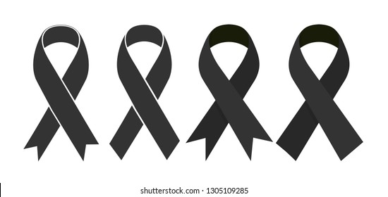 Mourning and melanoma support symbol