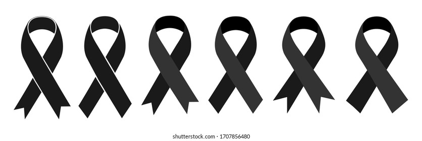 Mourning and melanoma support symbol