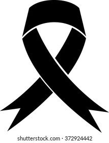 Mourning and Melanoma Support symbol - vector illustration. svg