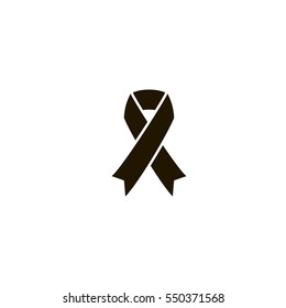 mourning ribbon icon. sign design