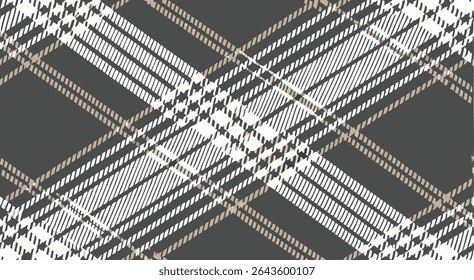 Mourning Tartan Pattern Classic Grey White Tan Plaid