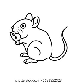 Icono del ratón sobre fondo blanco