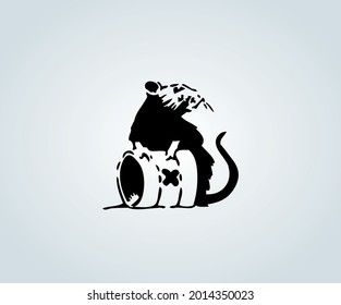 Maus für abstrakte Illustration und Silhouette
