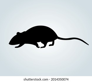 mouse for abstract illustration and silhouette
