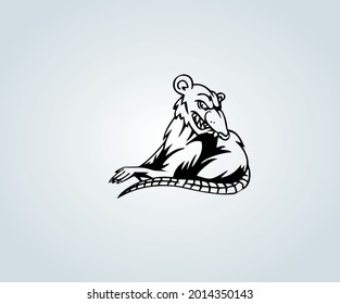 mouse for abstract illustration and silhouette