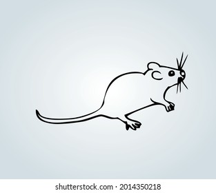 mouse for abstract illustration and silhouette