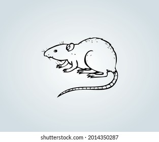 ratón para ilustración abstracta y silueta