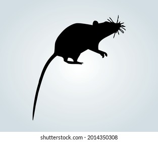 mouse for abstract illustration and silhouette
