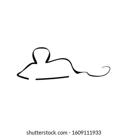 mouse abstract on a white background vector illustration