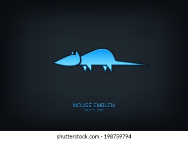Mouse abstract vector template design emblem logo, Pets, Business technology universal idea, Vector illustration Eps 10