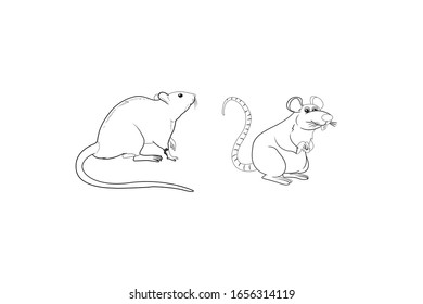 Mouse Animal Cartoon Vektorillustration - Leitbild