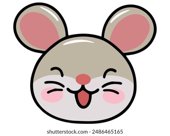 Mouse Animal Head Cartoon Illustration