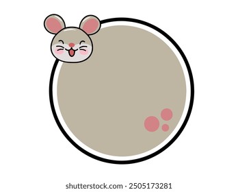 Mouse Animal Head Circle Frame Background