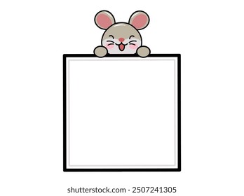 Mouse Animal Head Square Frame Background