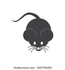 Mouse animal icon. flat simple pictogram. Rodent mouse vector illustration