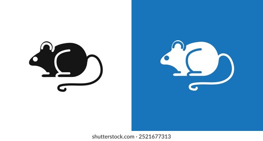 mouse animal icon Flat vector set outline